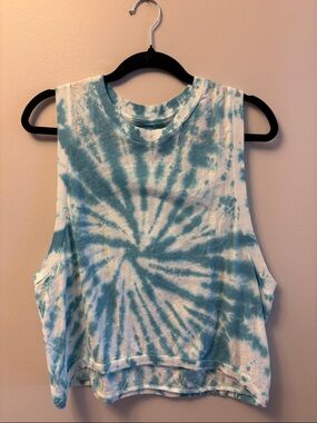 Free People Movement Love Tank in Blue Tie-Die Size Medium